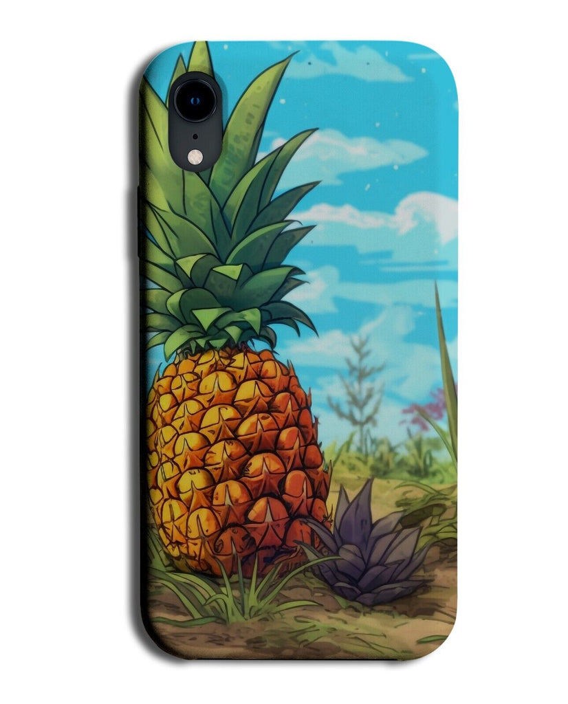 Cartoon Pineapple In Field Phone Case Cover Pineapples Anime Style Fruit CJ22