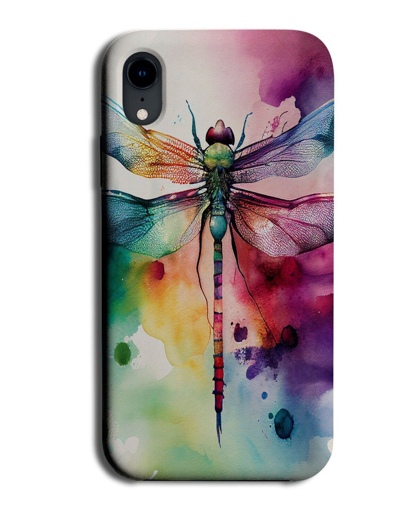 Colourful Watercolor Dragonfly Phone Case Cover Dragon Fly Flys Insect Art Q910A
