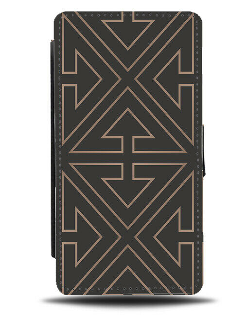 Geometric Arrow Pattern Flip Wallet Case Design Arrows Directions H548