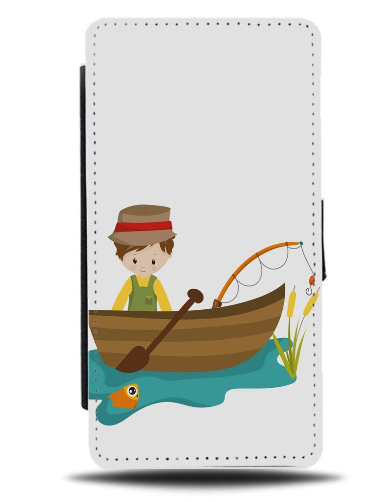 Children's Boys Fishing Flip Wallet Case Boy Childs Kids Storybook Book AF95