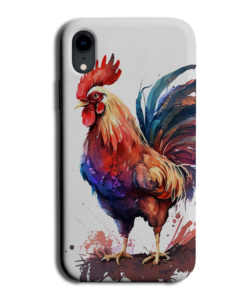 Cockerel Watercolour Picture Phone Case Cover Chicken Rooster Roosters Q985