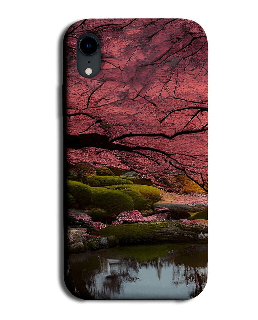 Under Cherry Blossom Tree Phone Case Cover Leaves Branches Lake River Japan BF37