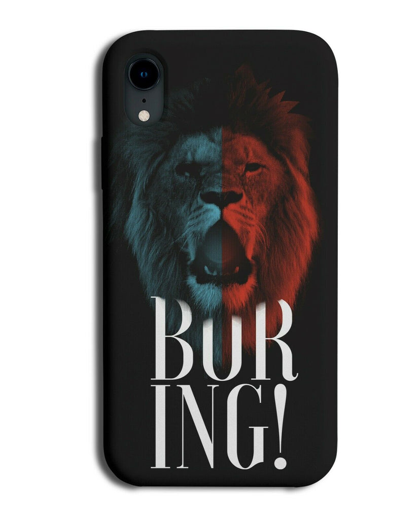 Red and Blue Nightclub Lion Phone Case Cover Lions Face Boring Bored Animal E427