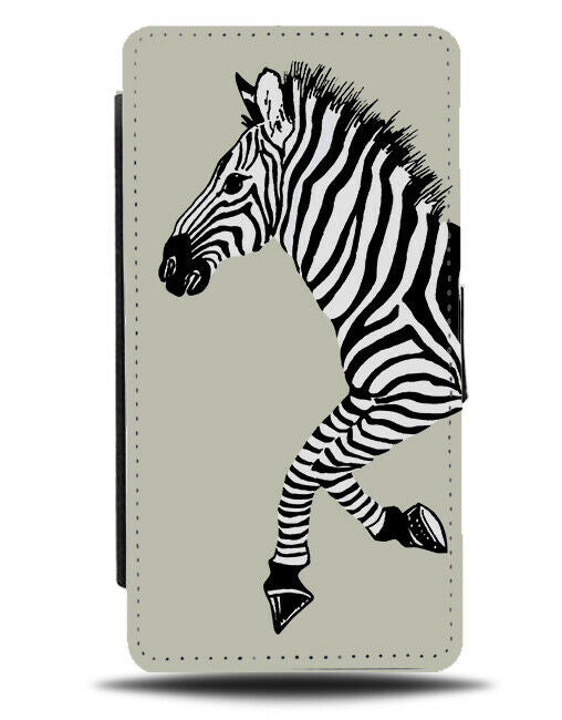 Retro Black and White Zebra Flip Wallet Case Africa Zebras Stripes Print H290