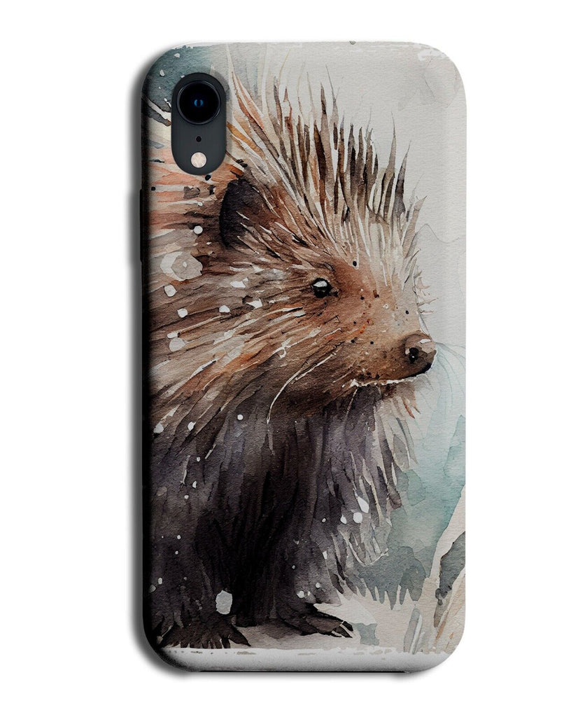 Winter Porcupine Phone Case Cover Porcupines Snow Snowing Christmas Face BW95