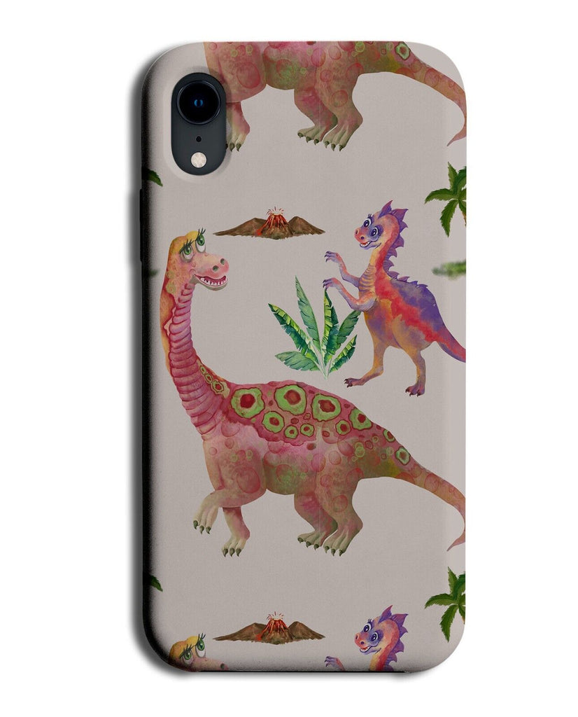 Dinosaurs Phone Case Cover Cute Cartoon Animal Dinosaur Volcano Volcanos BF26