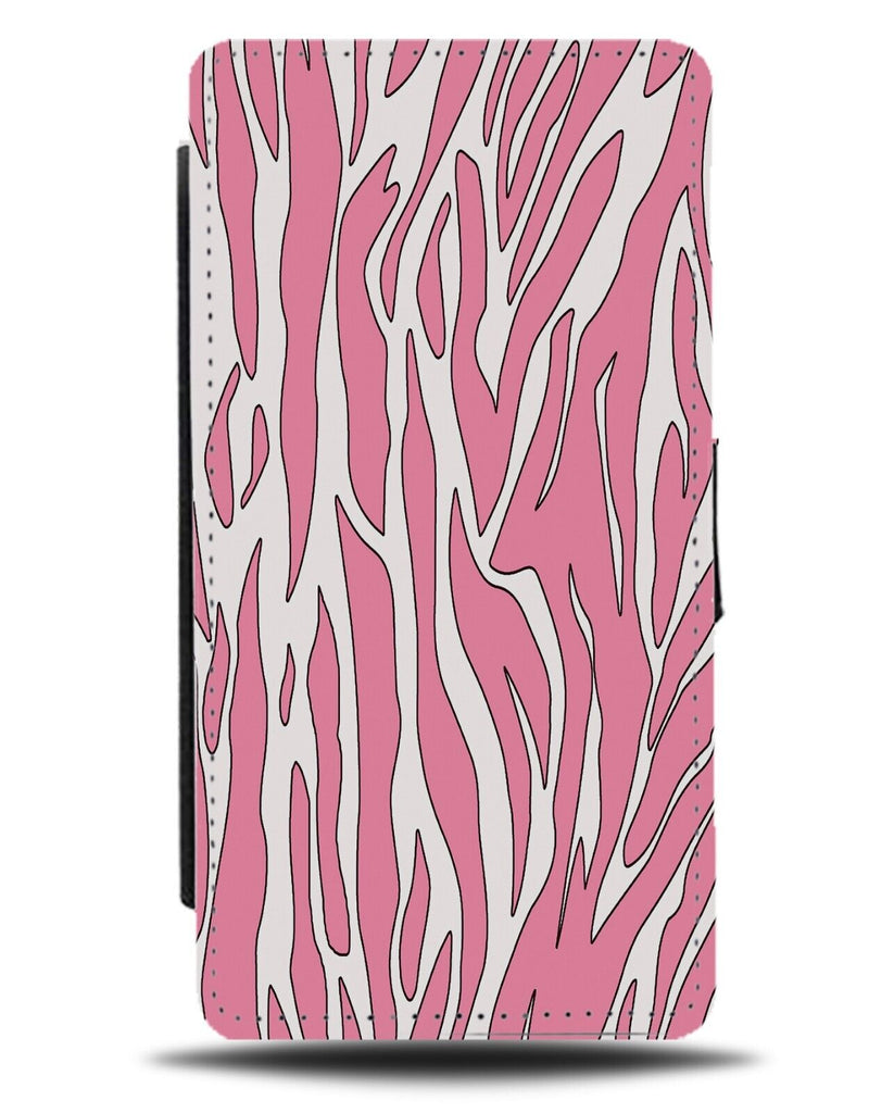 Baby Pink and White Zebra Stripes Flip Wallet Case Stripe Light Pale Animal CW70