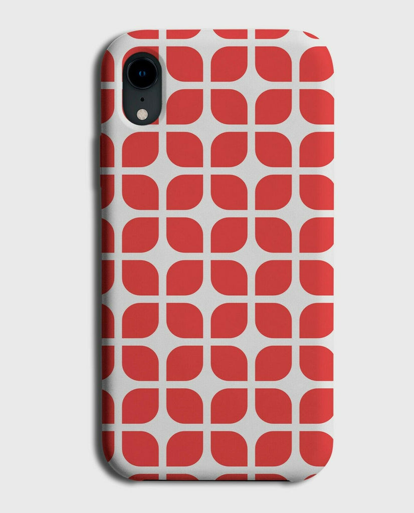 Red Retro Funky Shapes Phone Case Cover Shapes Bubble Squares G499
