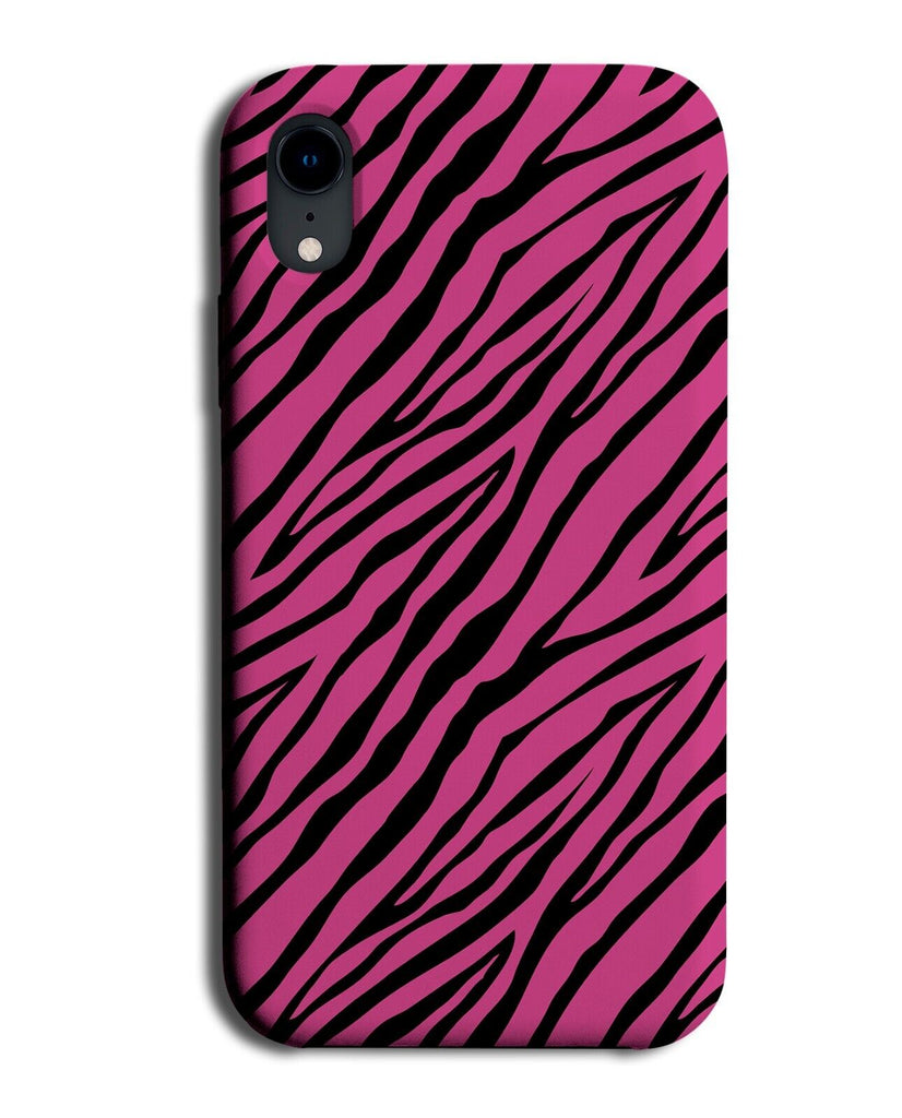 Hot Pink and Black Zebra Stripes Phone Case Cover Skin Print Zebras Lines CH57