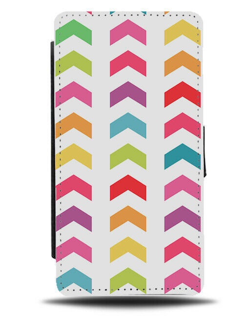 Kids Colourful Arrows Flip Wallet Case Rainbow Coloured Arrow Funky G507