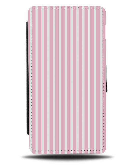 Baby Pink And White Stripes Flip Wallet Case Striped Stripey Pattern E855