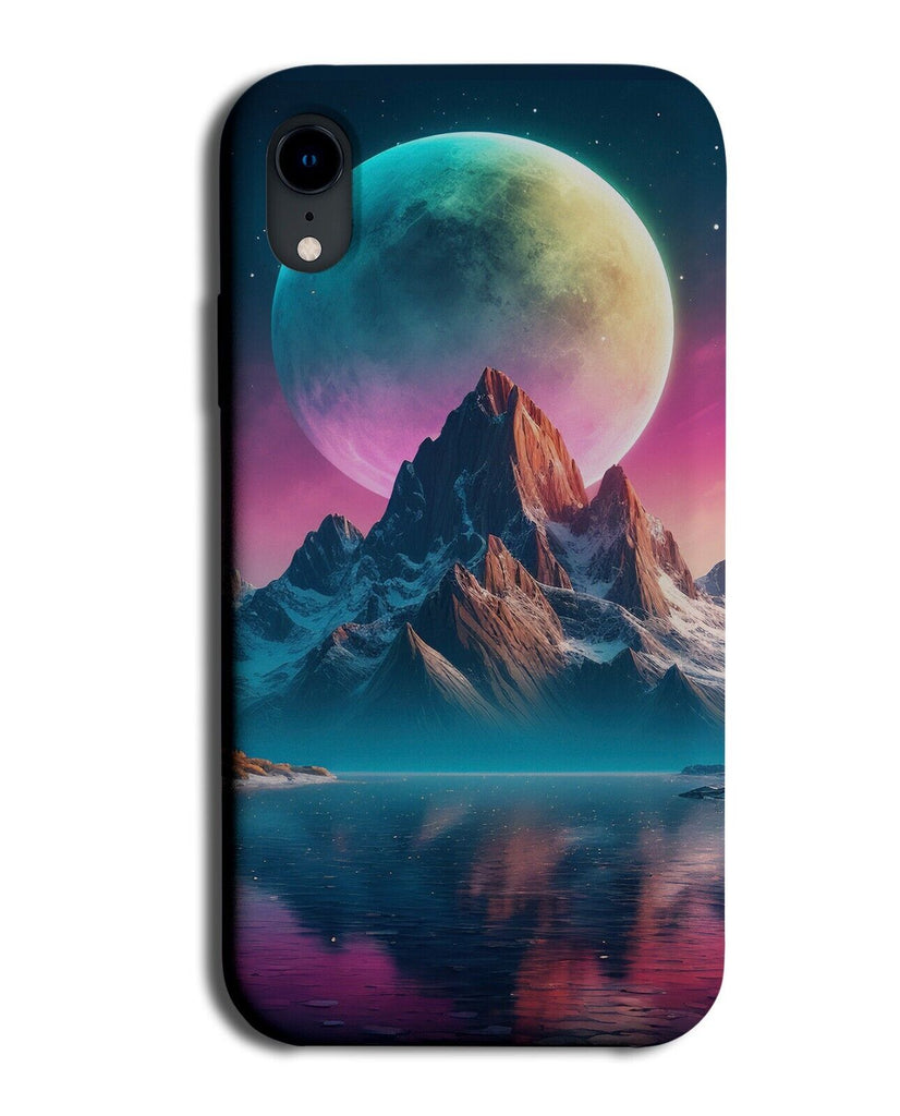 Night Sky Mountains Phone Case Cover River Reflection Nature Wow Cool Blue AM98