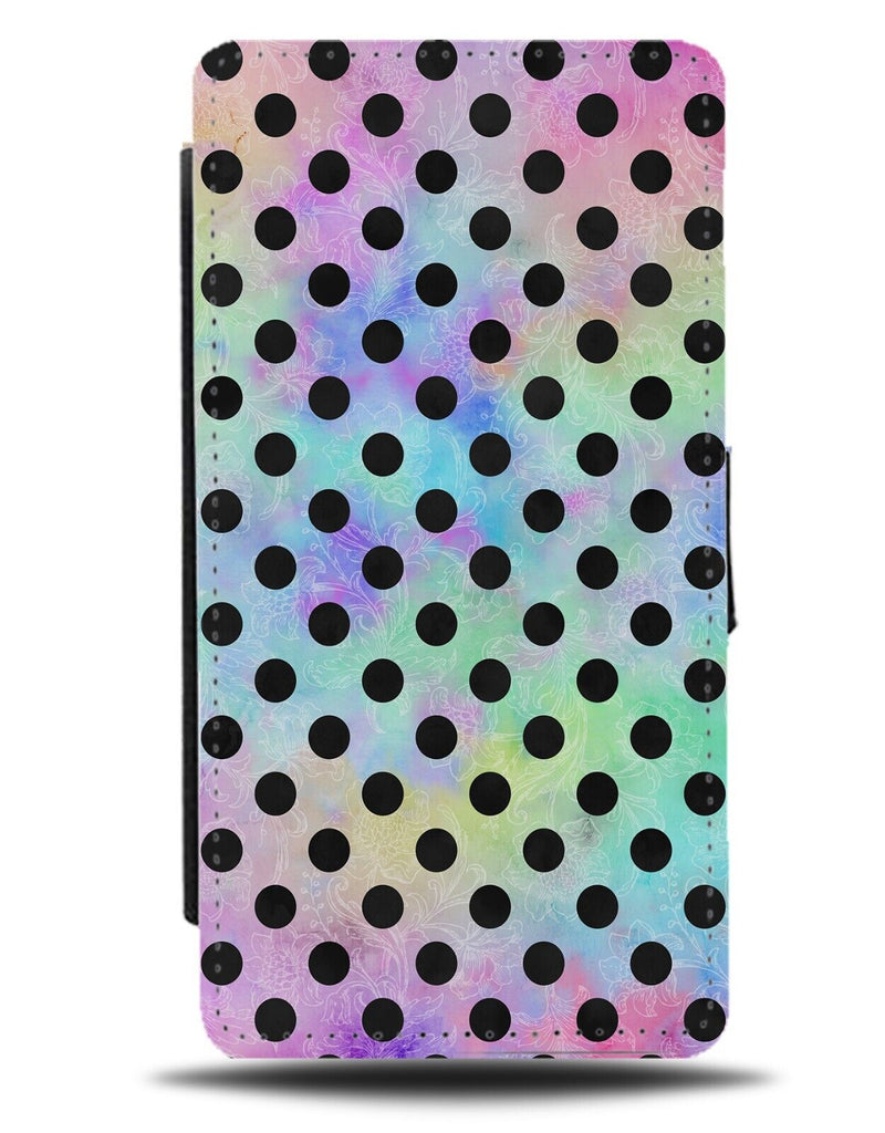 Multicoloured Pastel Polka Dots Flip Wallet Case Rainbow Coloured Style Dot DB55