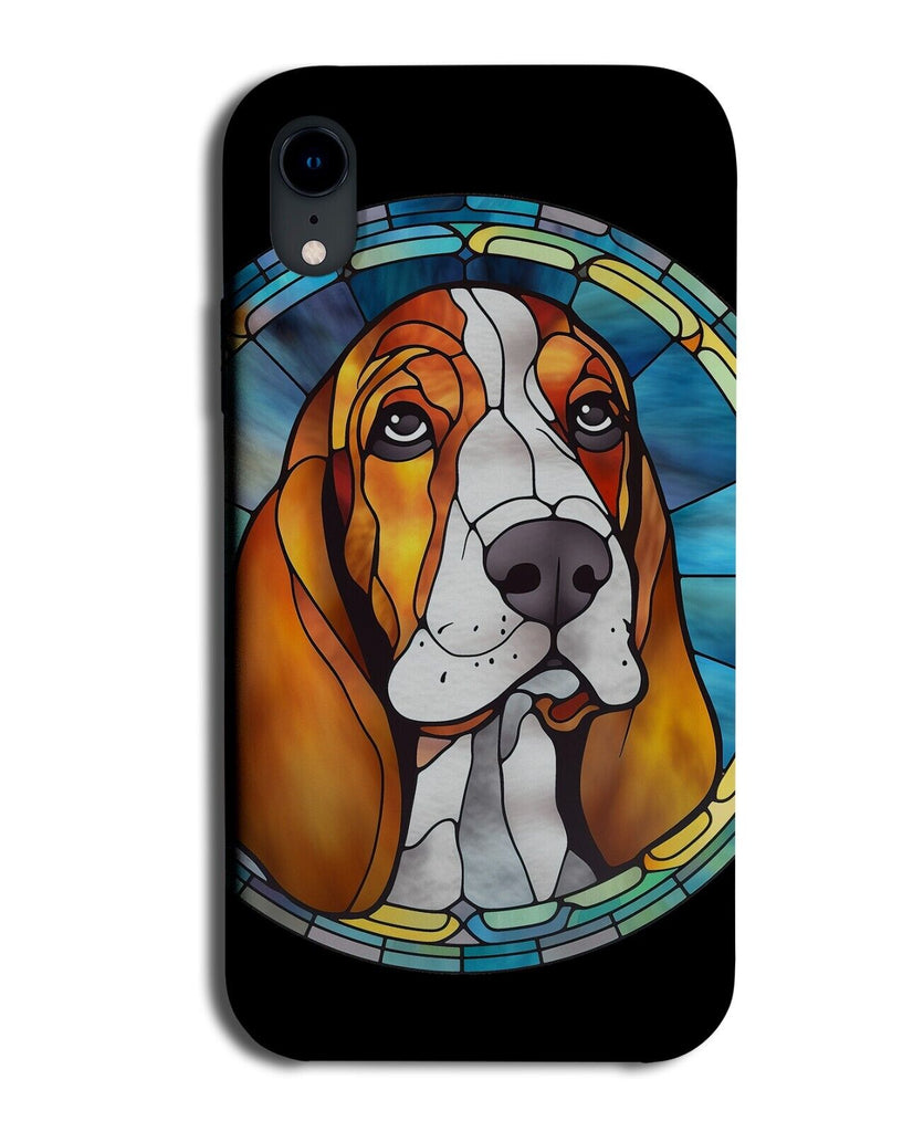 Basset Hound Stained Glass Window Design Phone Case Cover Hounds Dog Ears DD16