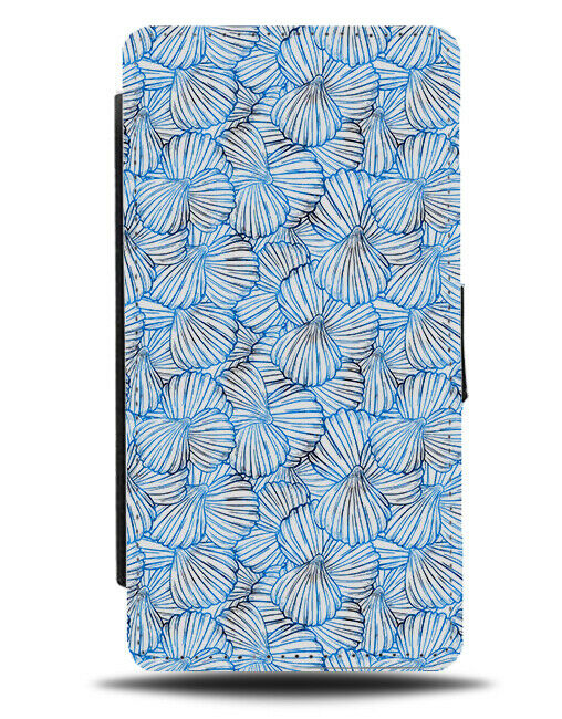 Blue Mermaid Ocean Shells Flip Wallet Case Shell Pattern Marks Stencilling F815