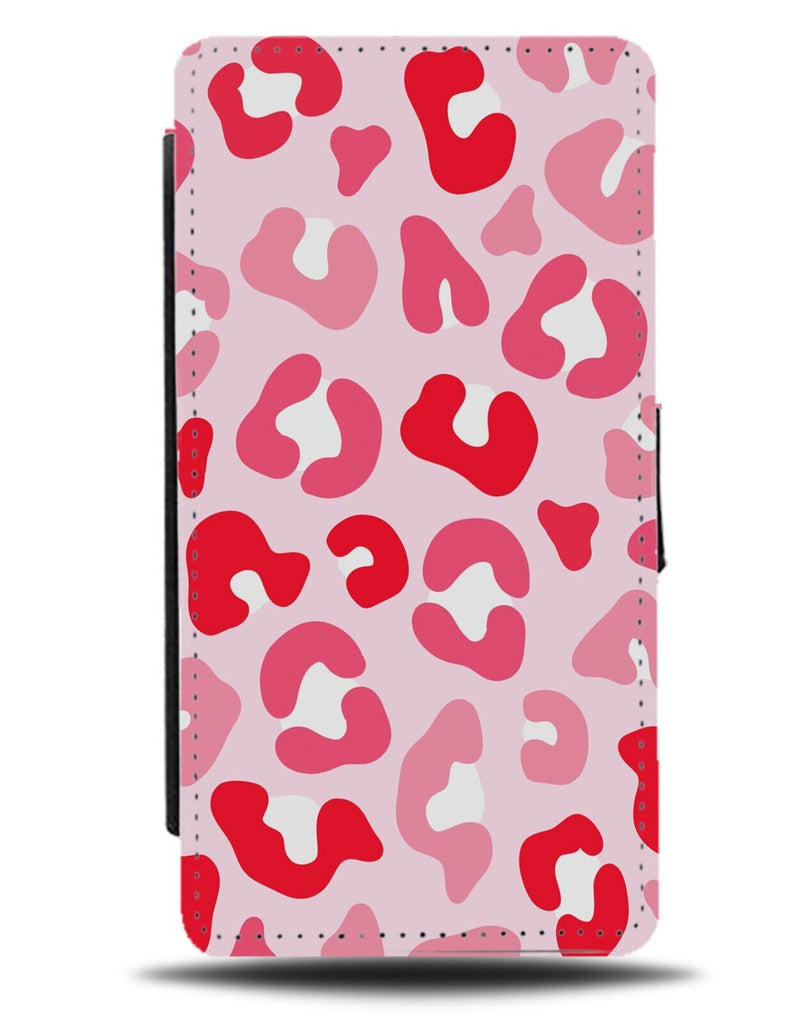 Large Cheetah Spots Flip Wallet Case Spot Shape Shapes Leopards Safari Pink BF48