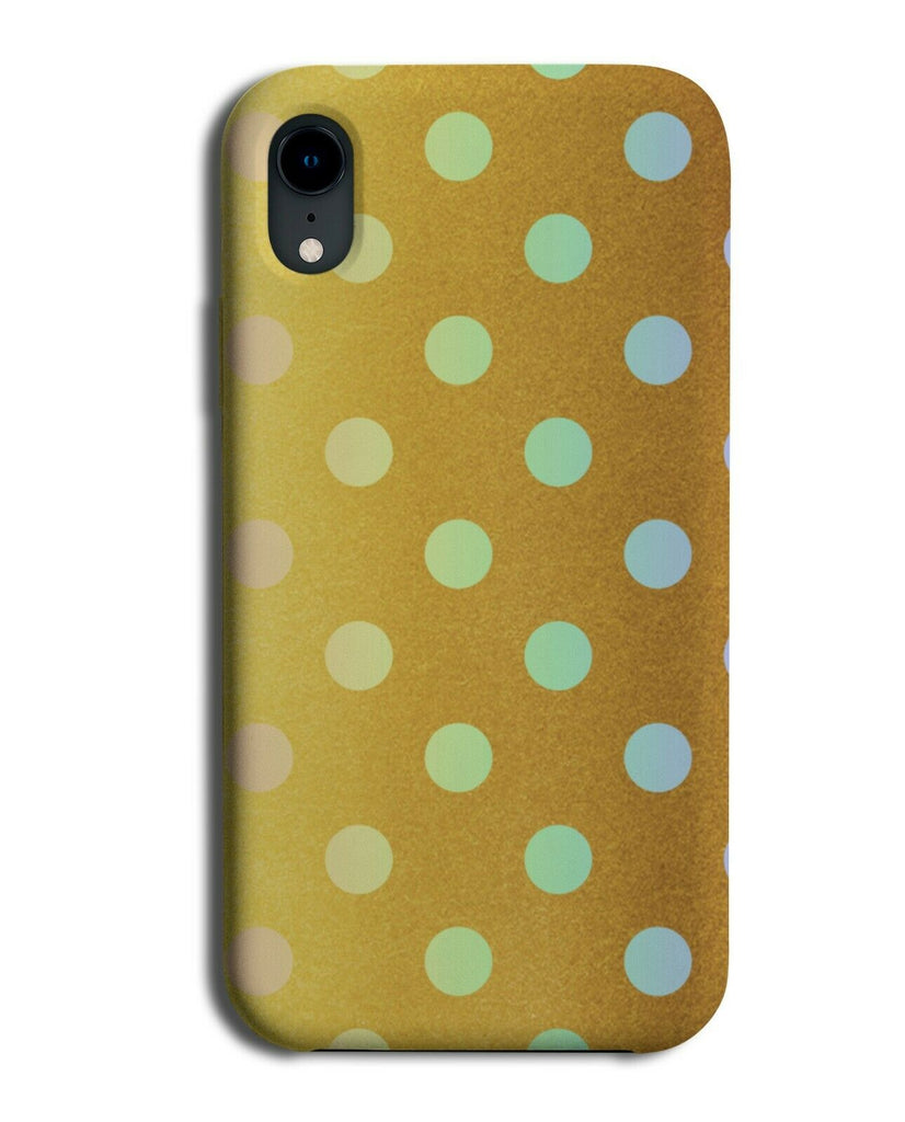 Gold and Rainbow Spotted Phone Case Cover Polka Dot Spots Pattern Colourful i559