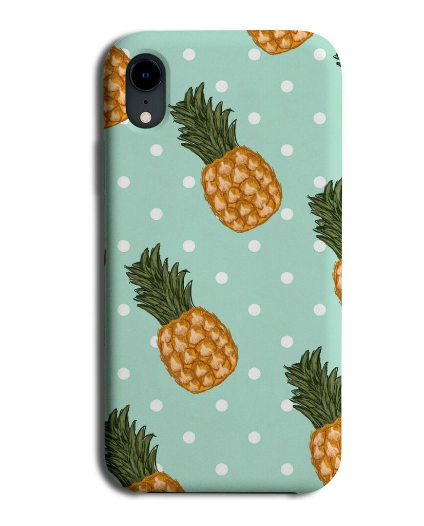 Mint Green Polka Dot Pineapples Phone Case Cover Pattern Design B962