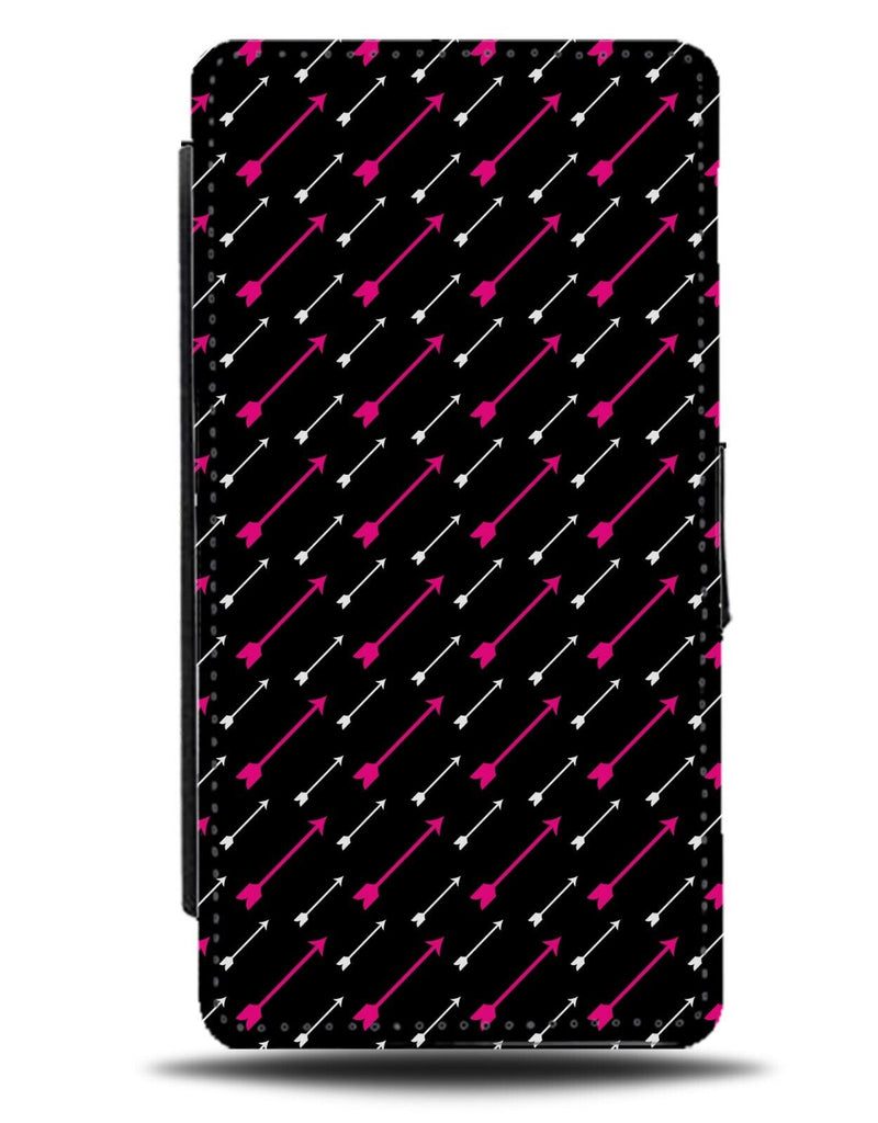 Dark Grunge Arrows Flip Wallet Case Arrow Pattern Hot Pink Girls Shapes AE43