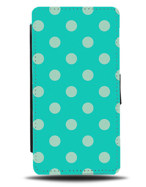 Turquoise Green and Mint Green Polka Dot Flip Cover Wallet Phone Case Dots i509