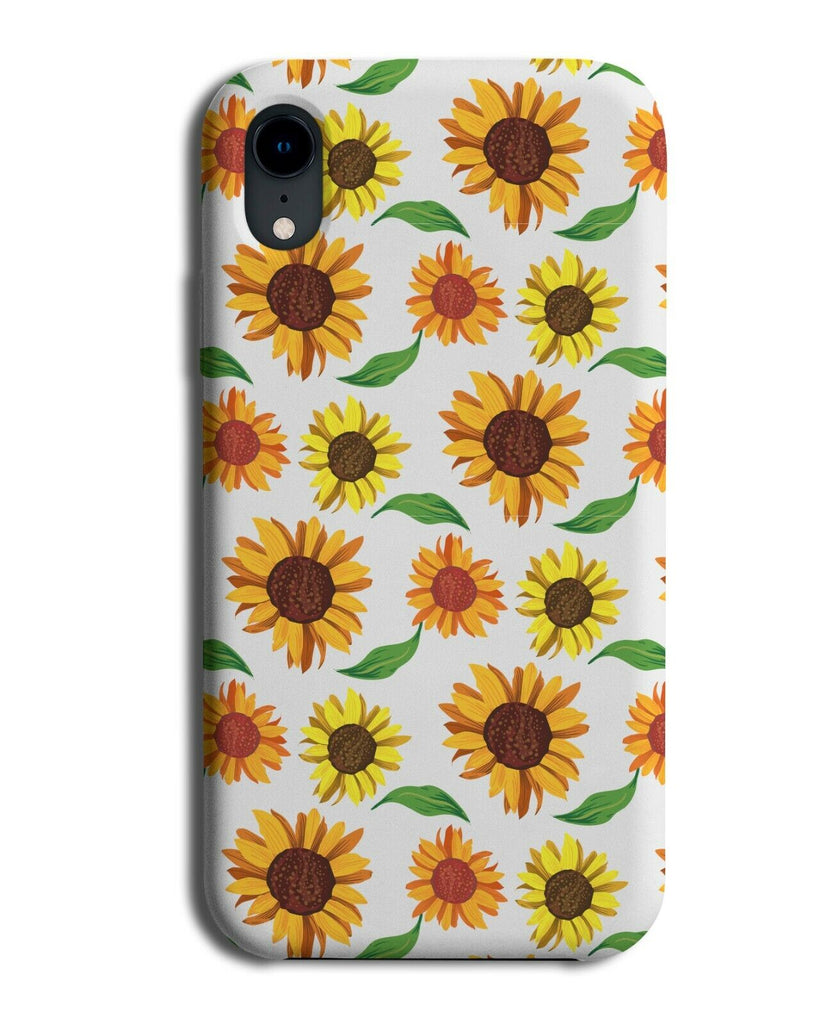 Cartoon Sunflower Pattern Phone Case Cover Sunflowers Sun Flowers E627