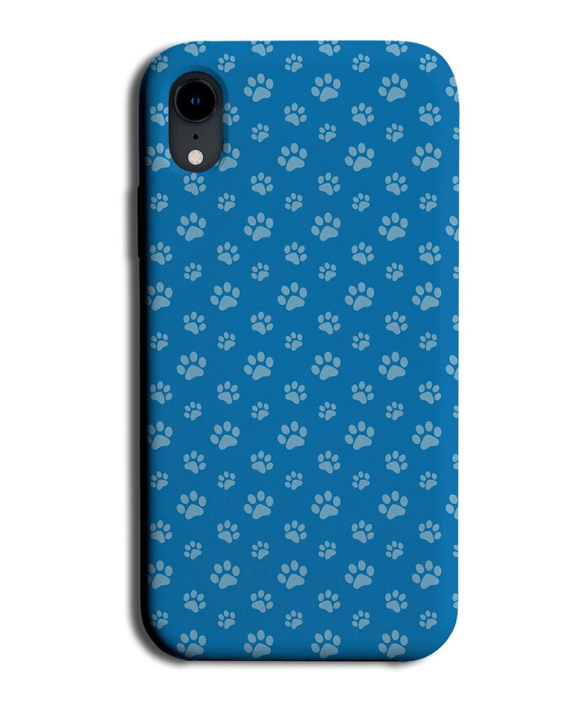 Baby Blue Paw Print Phone Case Cover Paws Marks Shapes Dog Cat Dogs Dark DF18