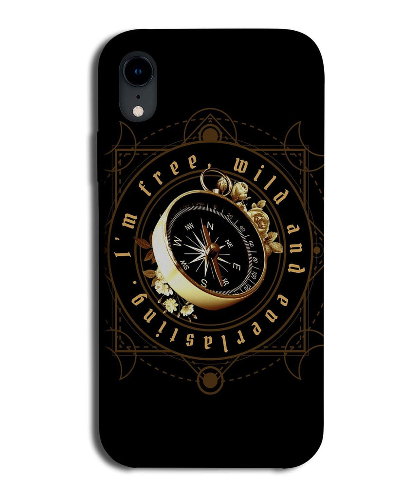 Golden Compass Design Phone Case Cover Watch Pocket Watches Gold Nautical P810