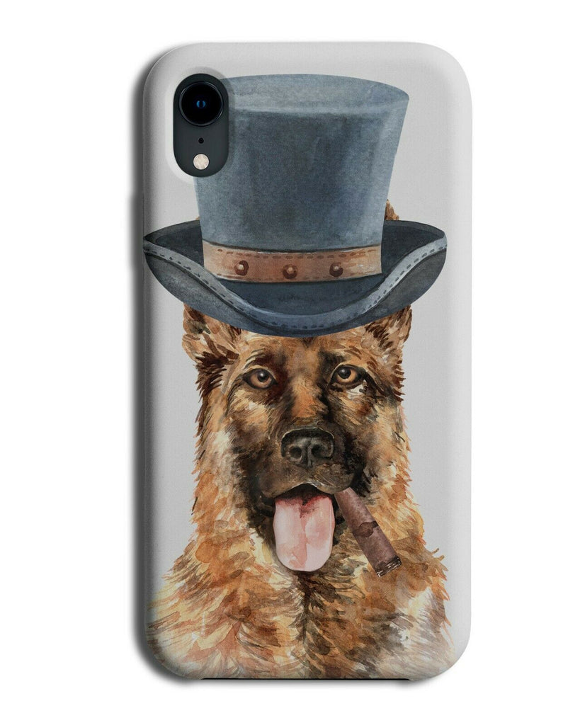 Gentleman German Shepherd Phone Case Cover Funny Hat Gift Outfit Posh K706
