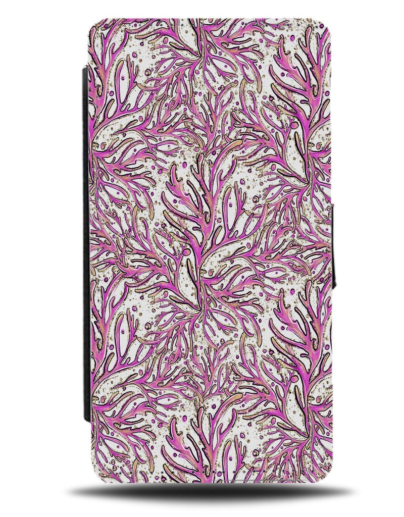 Purple Seaweed Flip Wallet Case Sea Weed Mermaid Mermaids Coral Fish Plants CB68