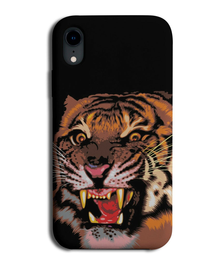 Scary Tigers Face Phone Case Cover Tiger Head Gothic Animal Eyes Teeth K333