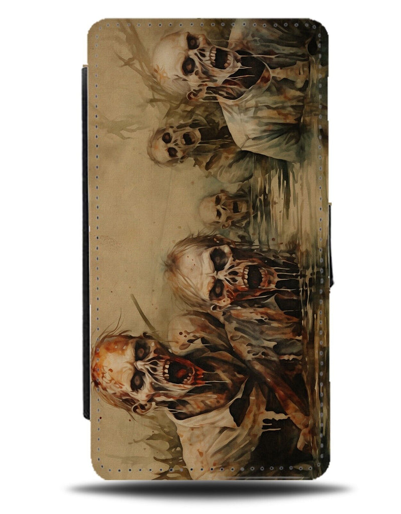 Zombie Hoard Flip Wallet Case Hoards Zombies Halloween Walkers Horror Scary DH06