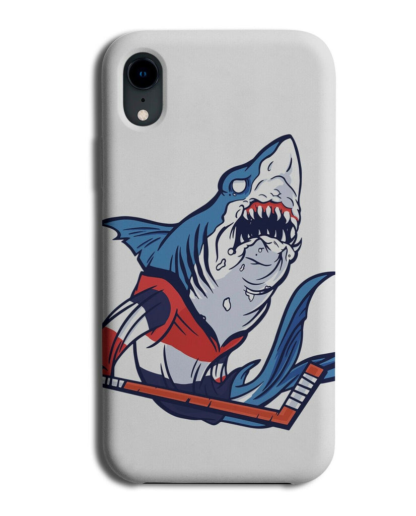 Ice Hockey Shark Phone Case Cover Sharks Icehockey Stick Cartoon Mascot K259