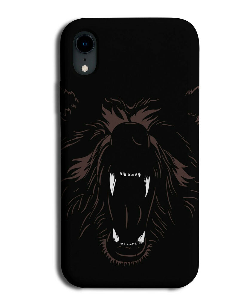 Black Hairy Bear Angry Phone Case Cover Hair Furry Bears Goth Gothic E382