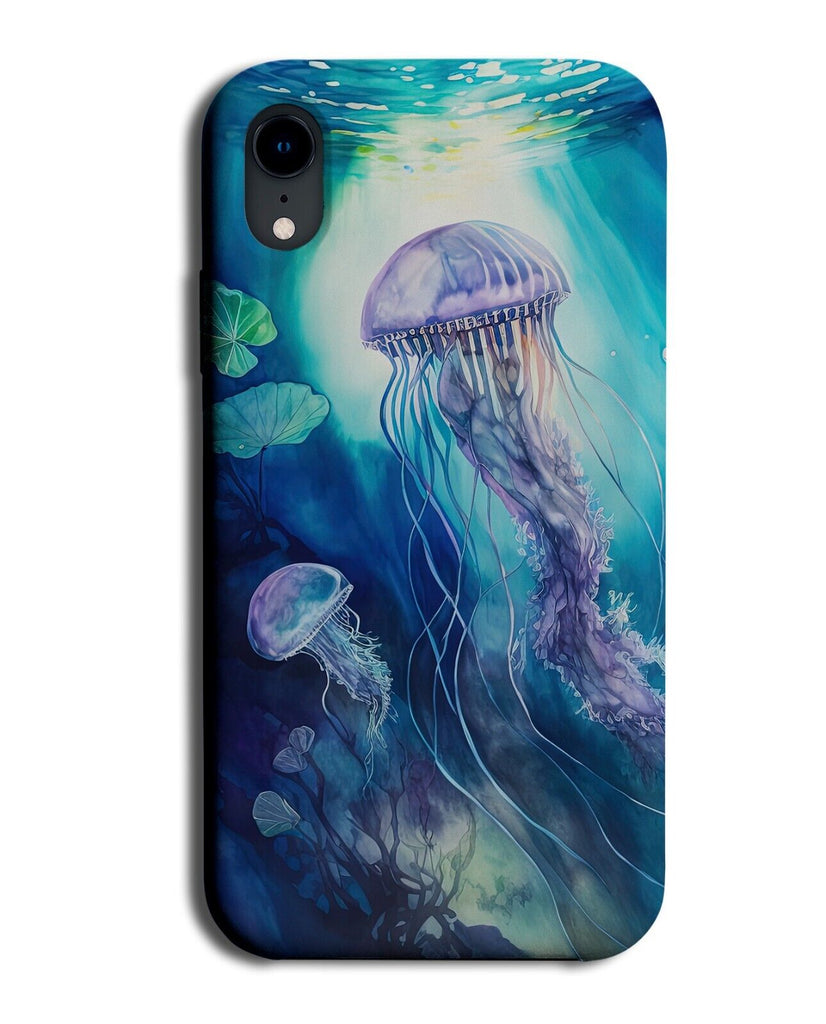 Jellyfish Oil Painting Print Phone Case Cover Jelly Fish Swimming Ocean Sea DC44