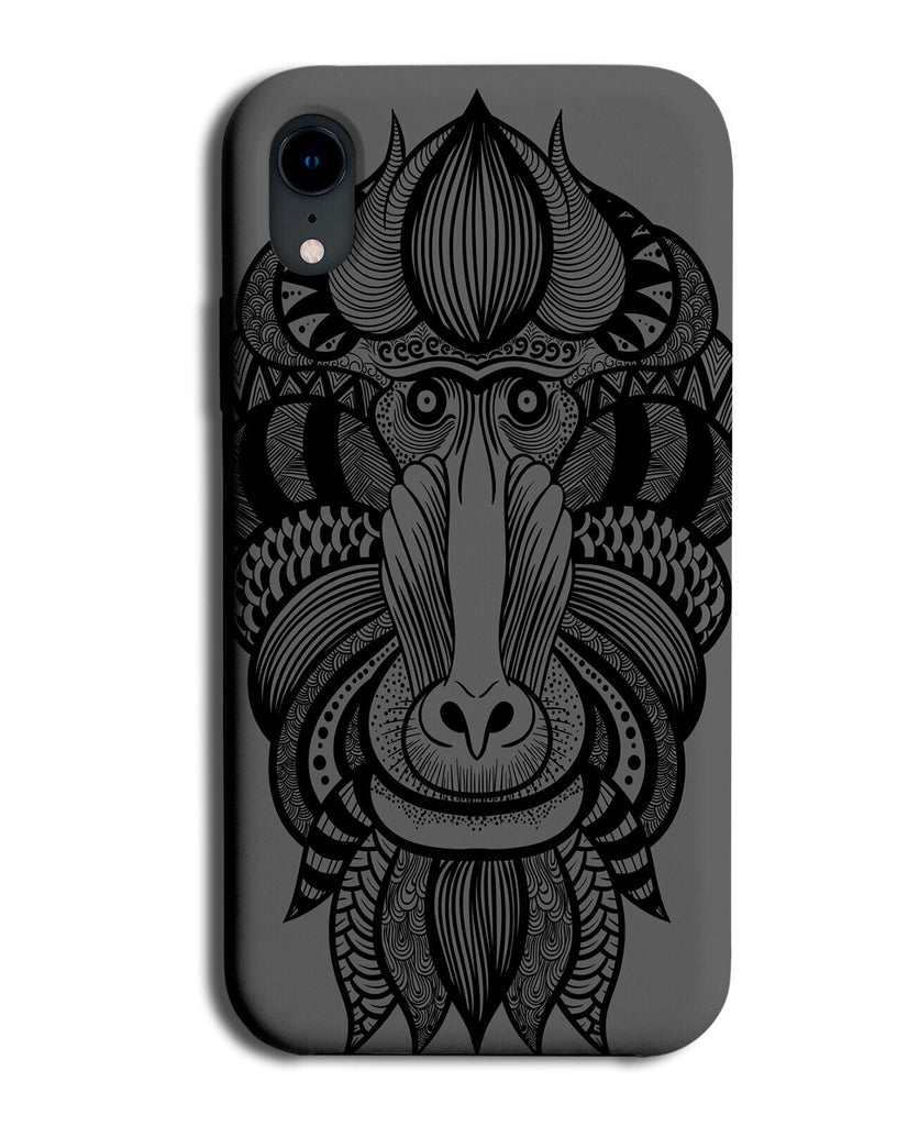 Tribal Baboon Design Phone Case Cover Pattern Baboons Monkey Face Head Ape CZ98