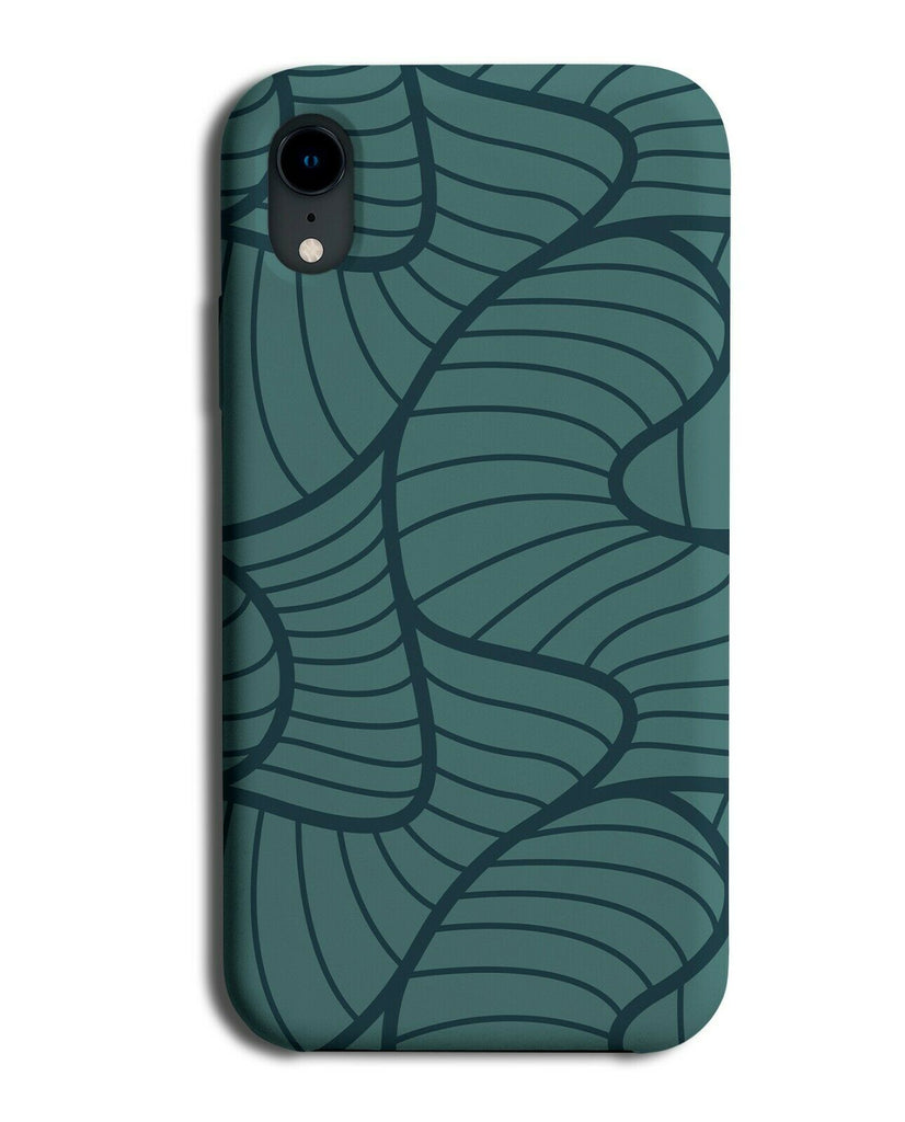 Dark Green Wave Stencilling Phone Case Cover Stencil Shapes Coloured H487
