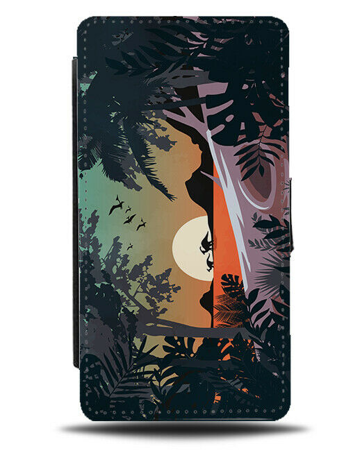 Dinosaurs Nature Scene Phone Cover Case Silhouettes Shapes Moon Light Dino J230