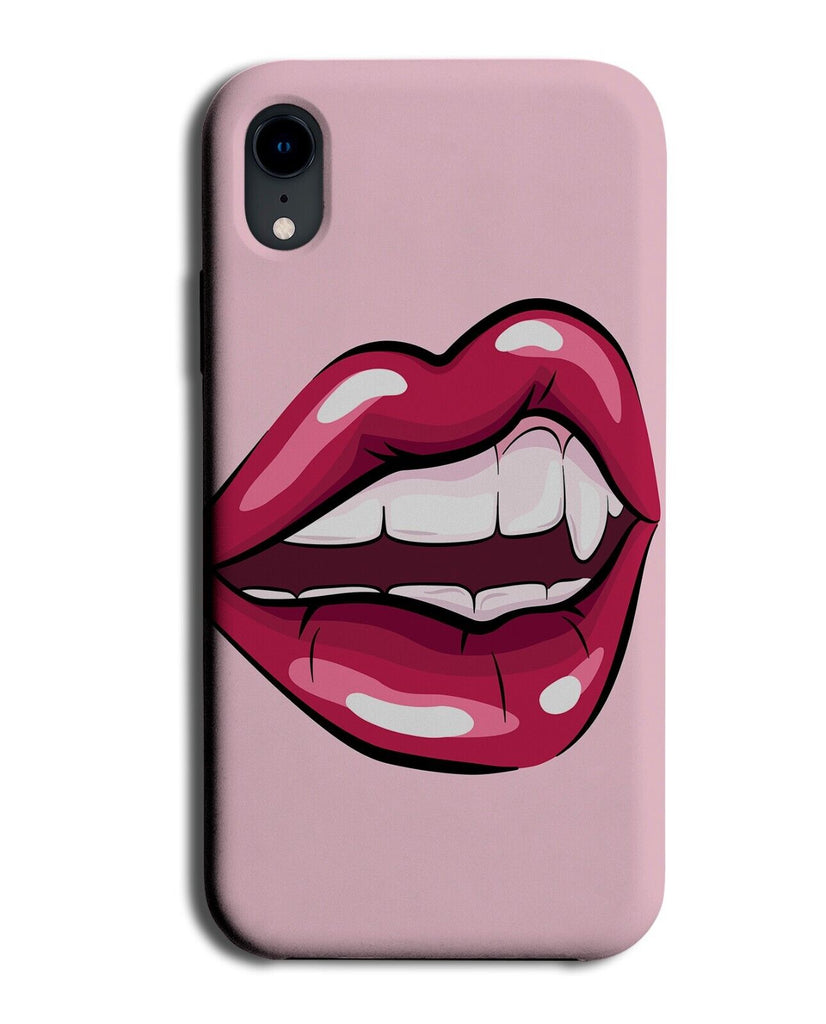 Pink Vampires Teeth Lipstick Phone Case Cover Lips Mouth Girls Halloween DG32