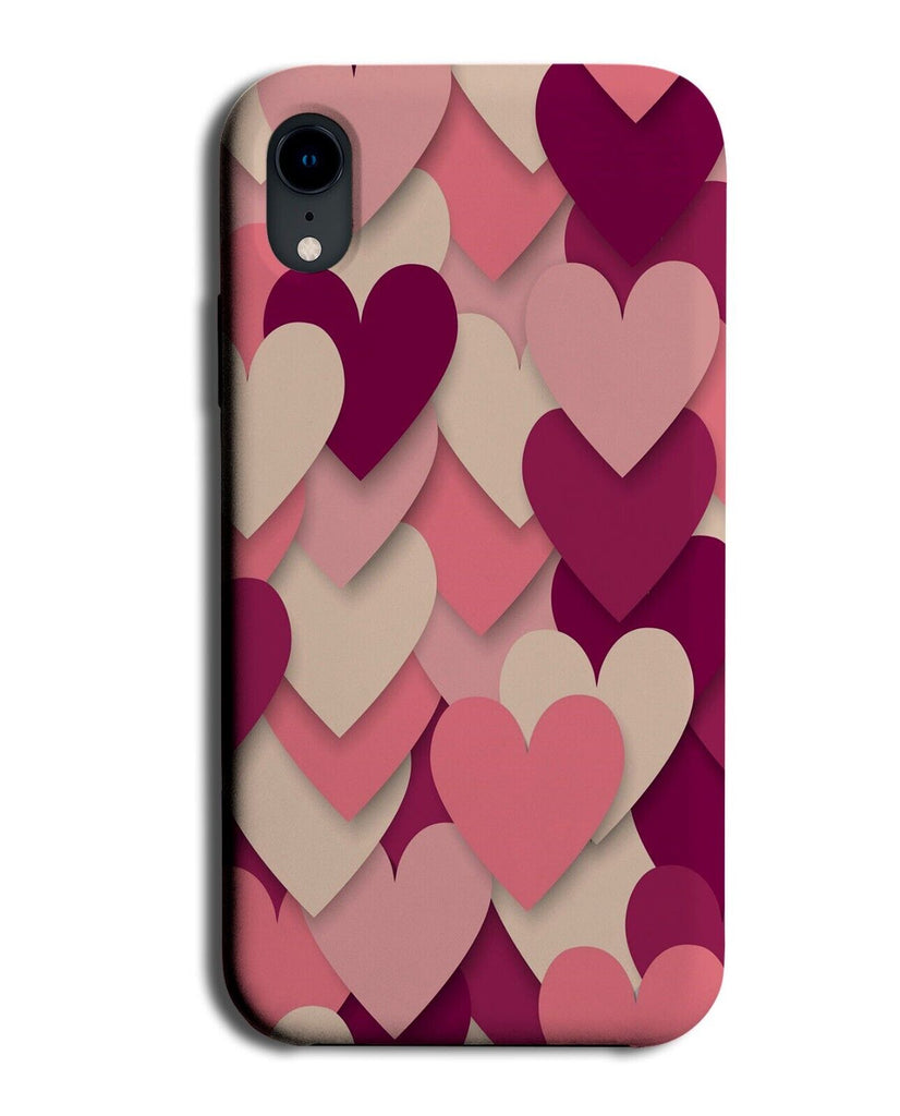 Love Heart Paper Crafts Phone Case Cover Paper Pink Print Design Hearts Art BH10