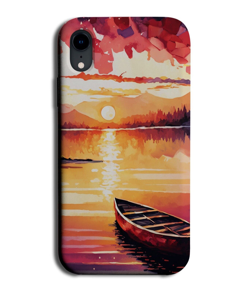 Watercolour Lake Watercolour Picture Phone Case Cover Water Colour Boat BC62