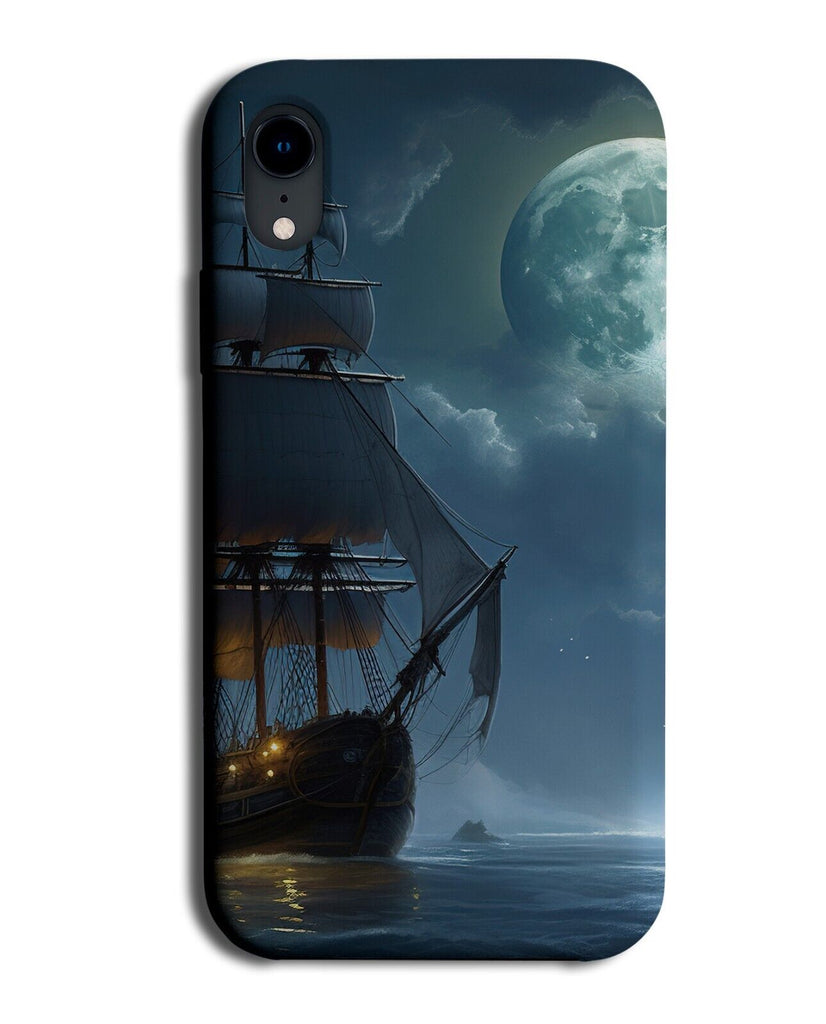 Pirate Ship Phone Case Cover Sailing Ships Pirates Picture Photo Night Moon AY71