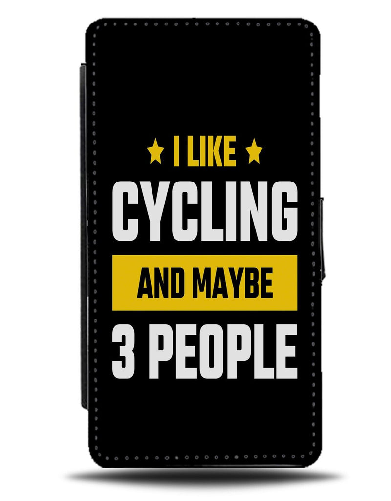 Funny Cyclist Flip Wallet Case Cycle Bicyclist Gift Present Design Black CZ93