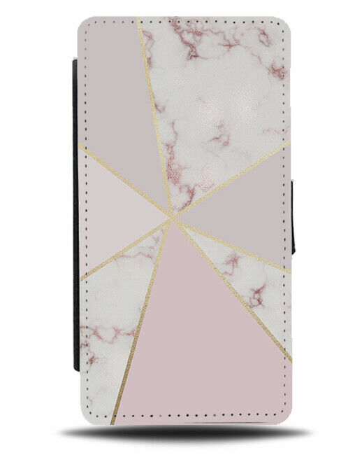 Rose Gold and Pink Marble Funky Design Flip Wallet Case Traditional Style F983