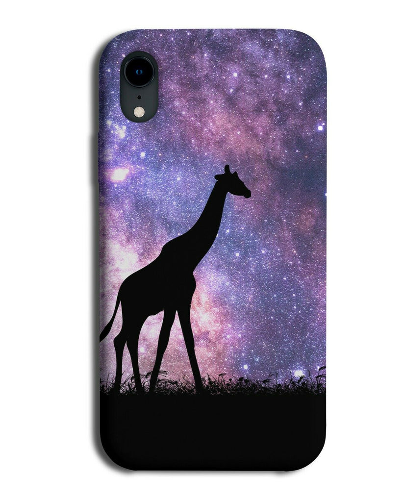 Giraffe Silhouette Phone Case Cover Giraffes Space Stars Night Sky i179
