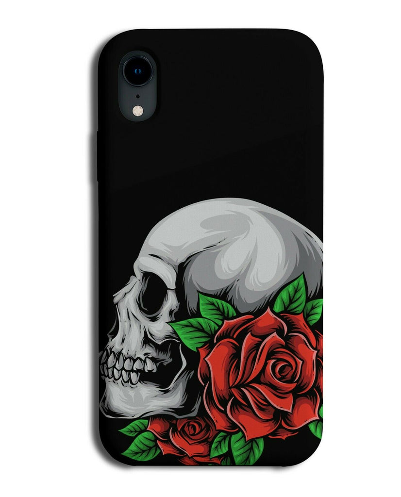 Floral Skull Phone Case Cover Red Roses Face Head Gothic Skulls Skeleton C261