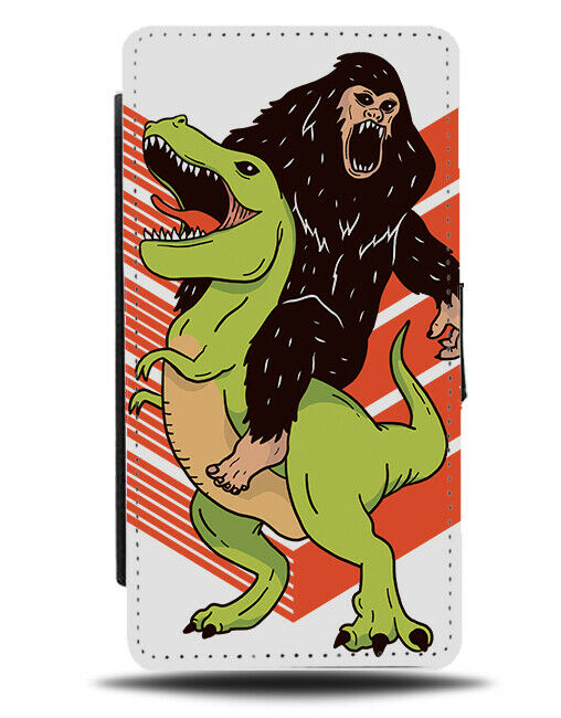 Big Foot Riding Dinosaur Phone Cover Case Gorilla Monkey Ape Yeti King Kong J191