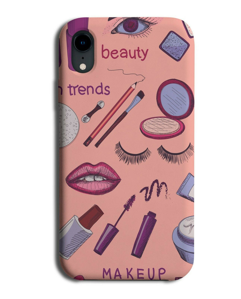 Orange Pink Make Up Phone Case Cover Mascara Makeup Girls Beauty F701