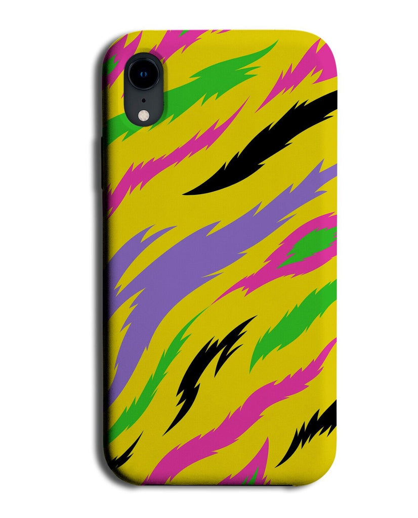 Colourful Tiger Stripes Phone Case Cover Safari Animal Neon Vibrant Yellow AX37