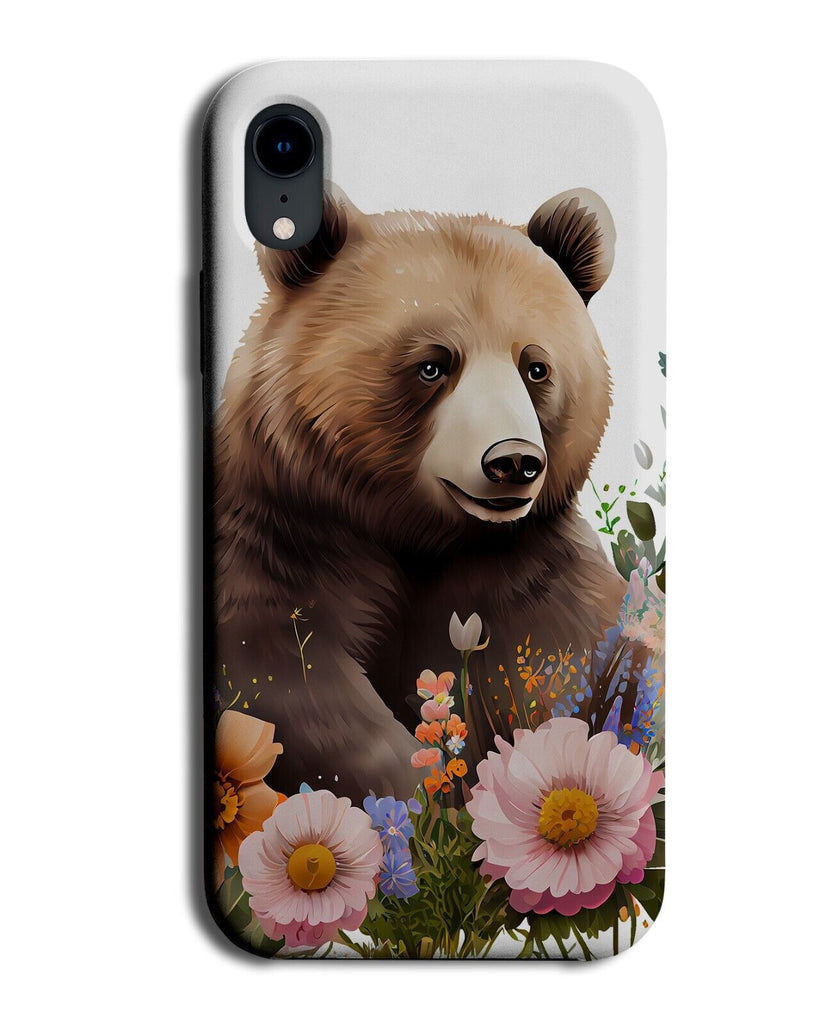 Grizzly Bear Flowers Phone Case Cover Floral Flower Brown Bears Mother Moma AX24