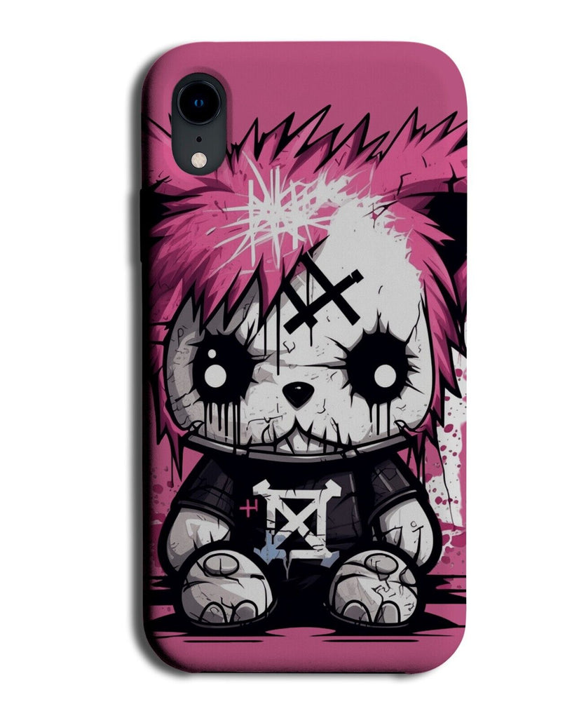 Emo Girls Teddy Bear Phone Case Cover Pink Goth Punk Rock Grunge Girl Hot DE26